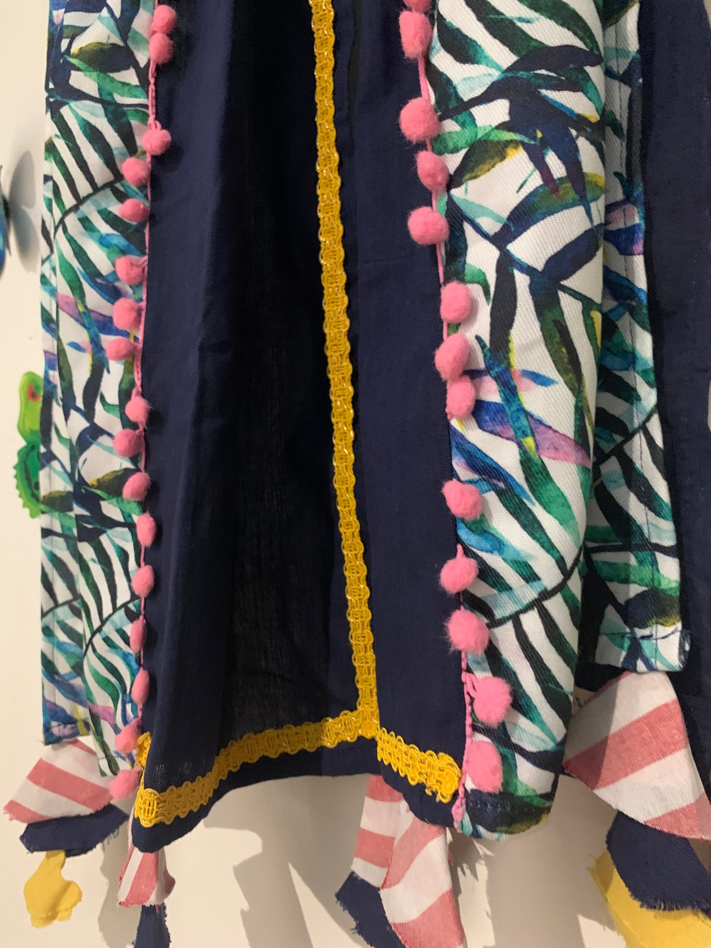 Bleue Tropicale | Echarpe imprimée motifs tropicaux